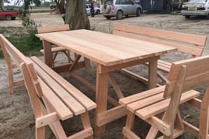 IMAGEN DE BANCOS DE MADERA PARA JARDÍN / IMAGE OF WOODEN GARDEN BENCHES