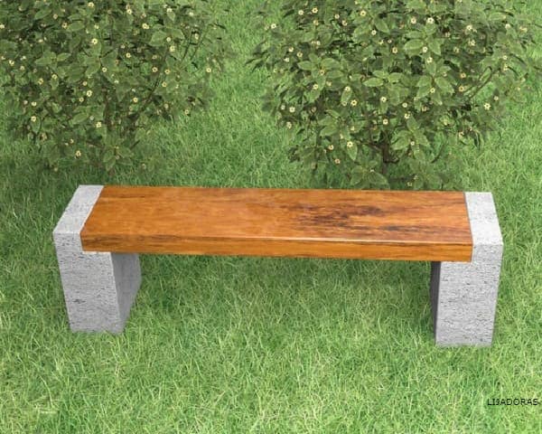 IMAGEN DE BANCO DE MADERA PARA EXTERIORES / OUTDOOR WOODEN BENCH IMAGE